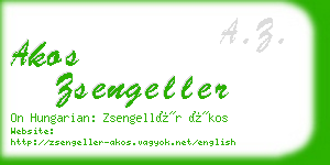 akos zsengeller business card